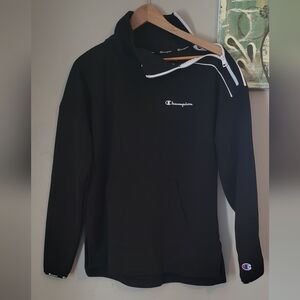 Champion Black and White Zip-Up Sweatshirt